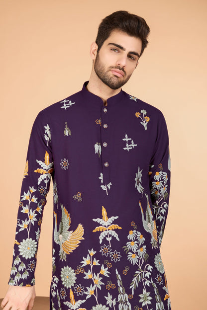 purple kurta,plus size available,Comfort Fit,Premium Fabric,Express Delivery.