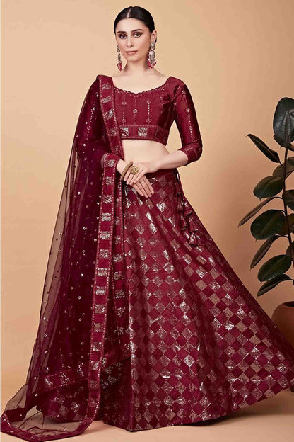 New Bridal Wear Heavy Embroidery Worked Full Flared Lehenga Choli