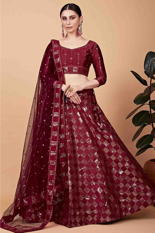 New Bridal Wear Heavy Embroidery Worked Full Flared Lehenga Choli