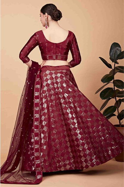 New Bridal Wear Heavy Embroidery Worked Full Flared Lehenga Choli