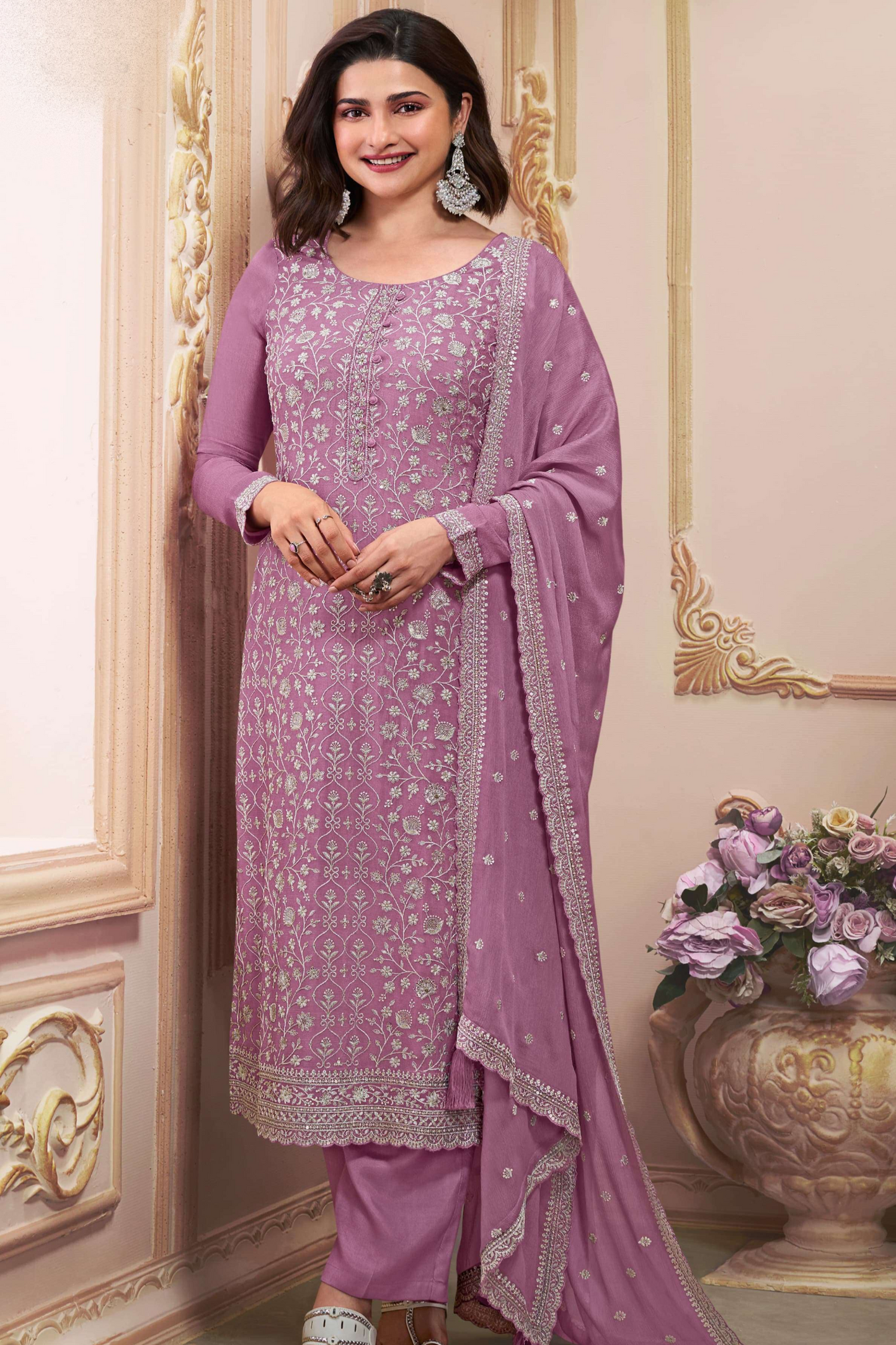 Lavender Bridal Ready To Wear Embroidery Salwar Kameez Collection