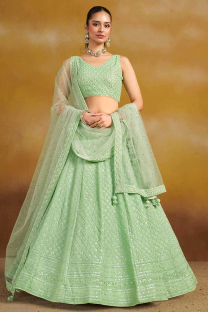 Pakistani Bridal Lehenga Choli In with Heavy Embroidery For Wedding Reception - Seyuri