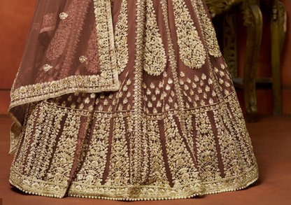 Brown Lehenga for Diwali – Bright and bold, perfect for lighting up the night.

