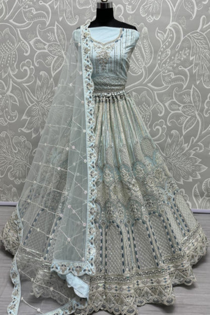 sky lehenga,plus size available,Comfort Fit,Premium Fabric,Express Delivery.