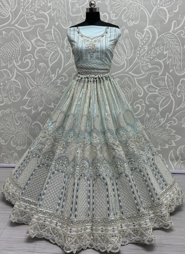 sky lehenga,plus size available,Comfort Fit,Premium Fabric,Express Delivery.