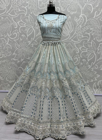 sky lehenga,plus size available,Comfort Fit,Premium Fabric,Express Delivery.