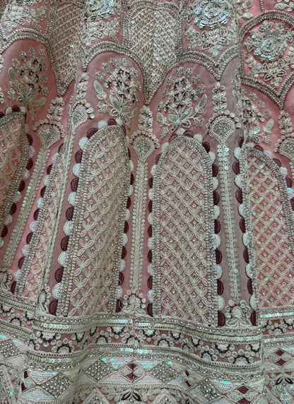 peach lehenga,plus size available,Comfort Fit,Premium Fabric,Express Delivery.