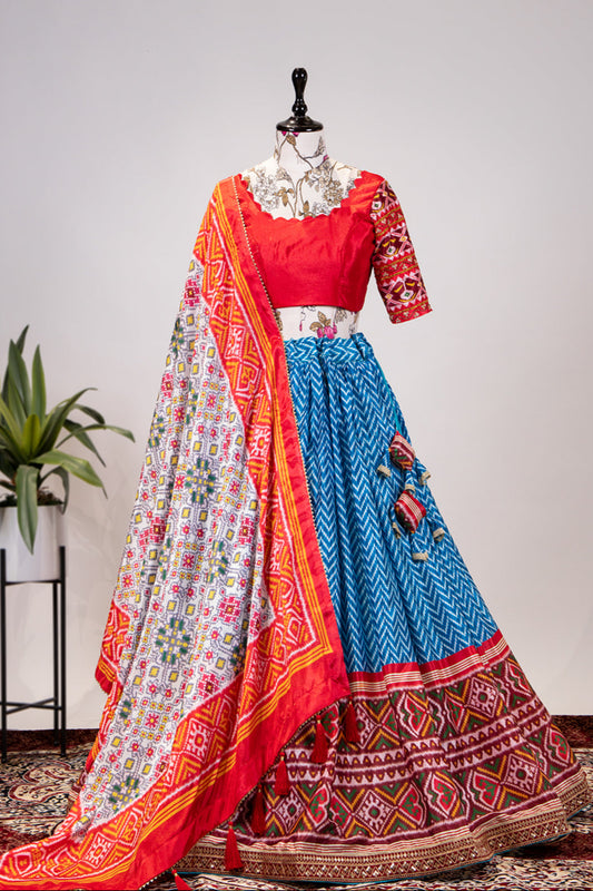 Blue Lehenga offers timeless elegance – a versatile pick for both festive evenings and formal functions.
