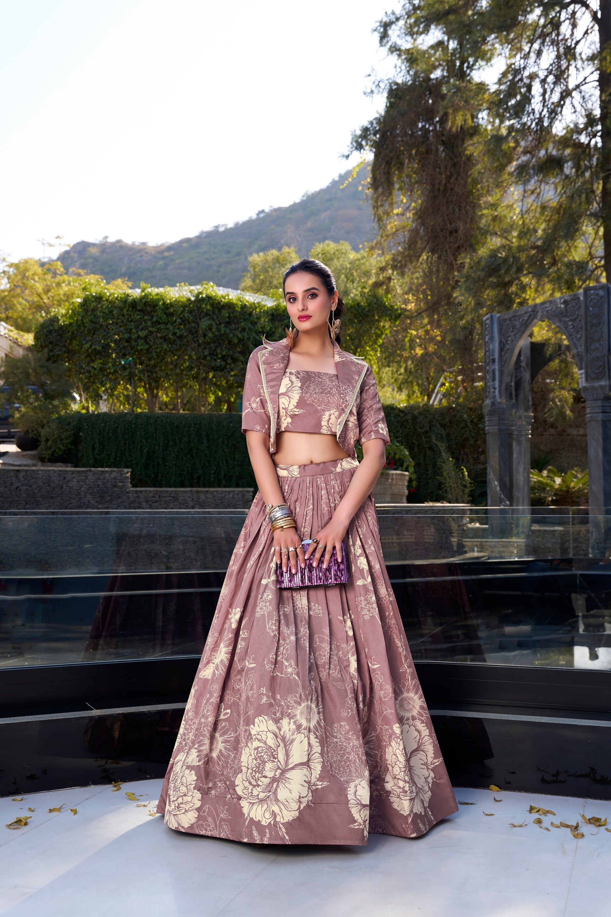 tausar peach lehenga,plus size available,Comfort Fit,Premium Fabric,Express Delivery.