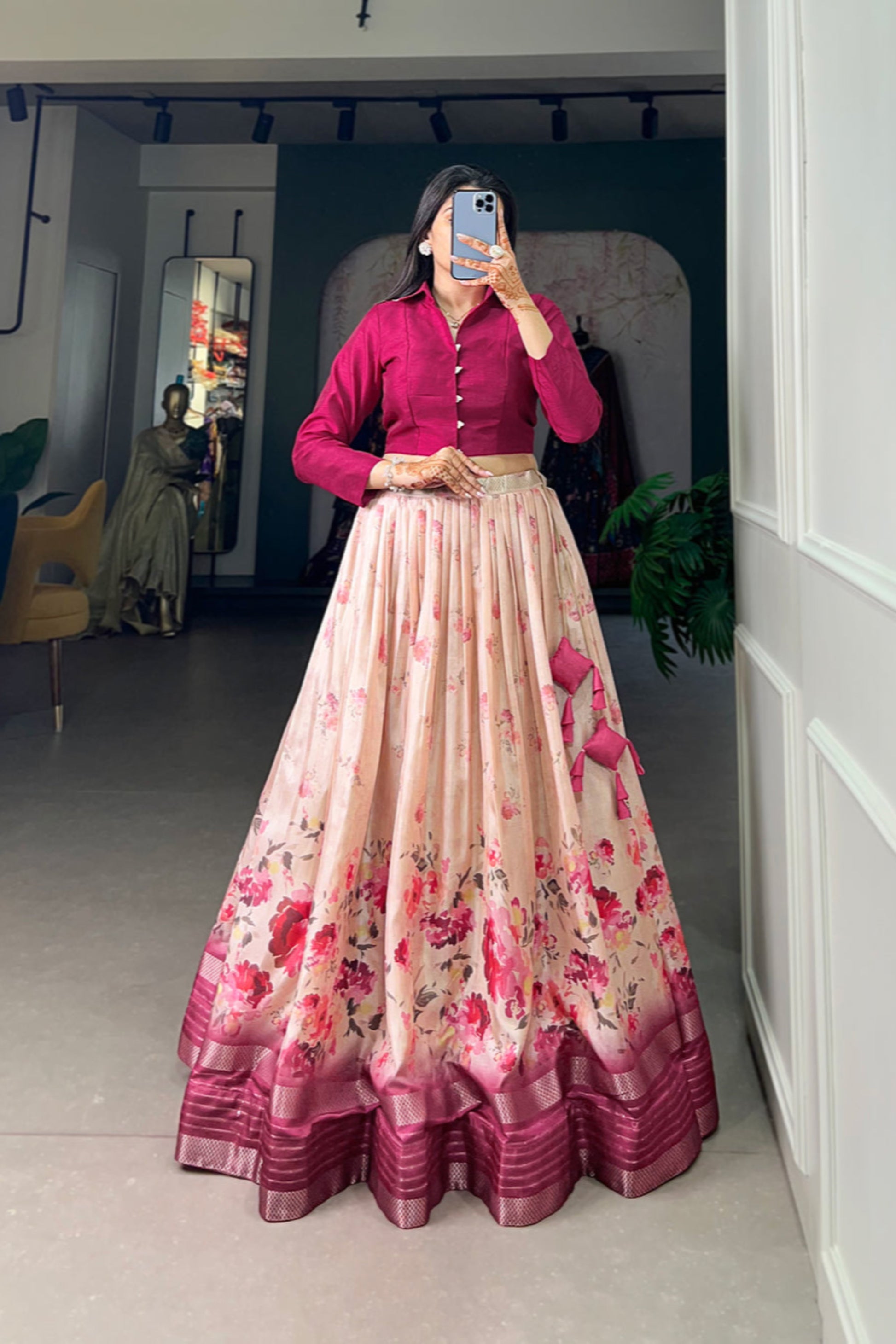 pink lehenga,plus size available,Comfort Fit,Premium Fabric,Express Delivery.