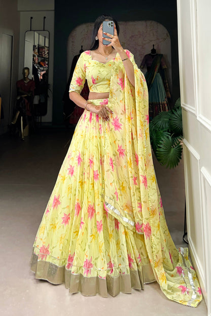 yellow lehenga,plus size available,Comfort Fit,Premium Fabric,Express Delivery.
