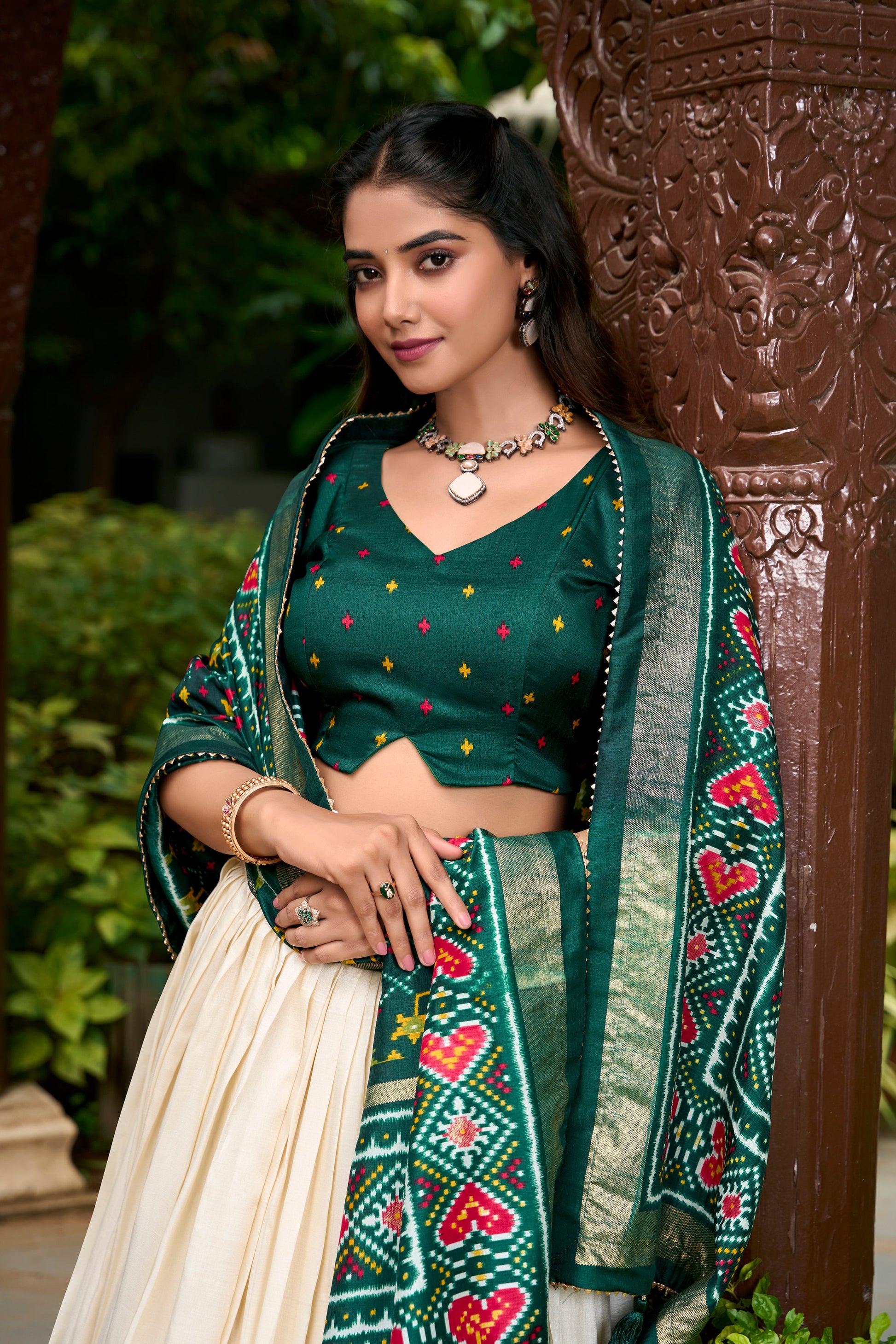 White Lehenga stands for purity and understated grace – ideal for sacred ceremonies and serene rituals.
