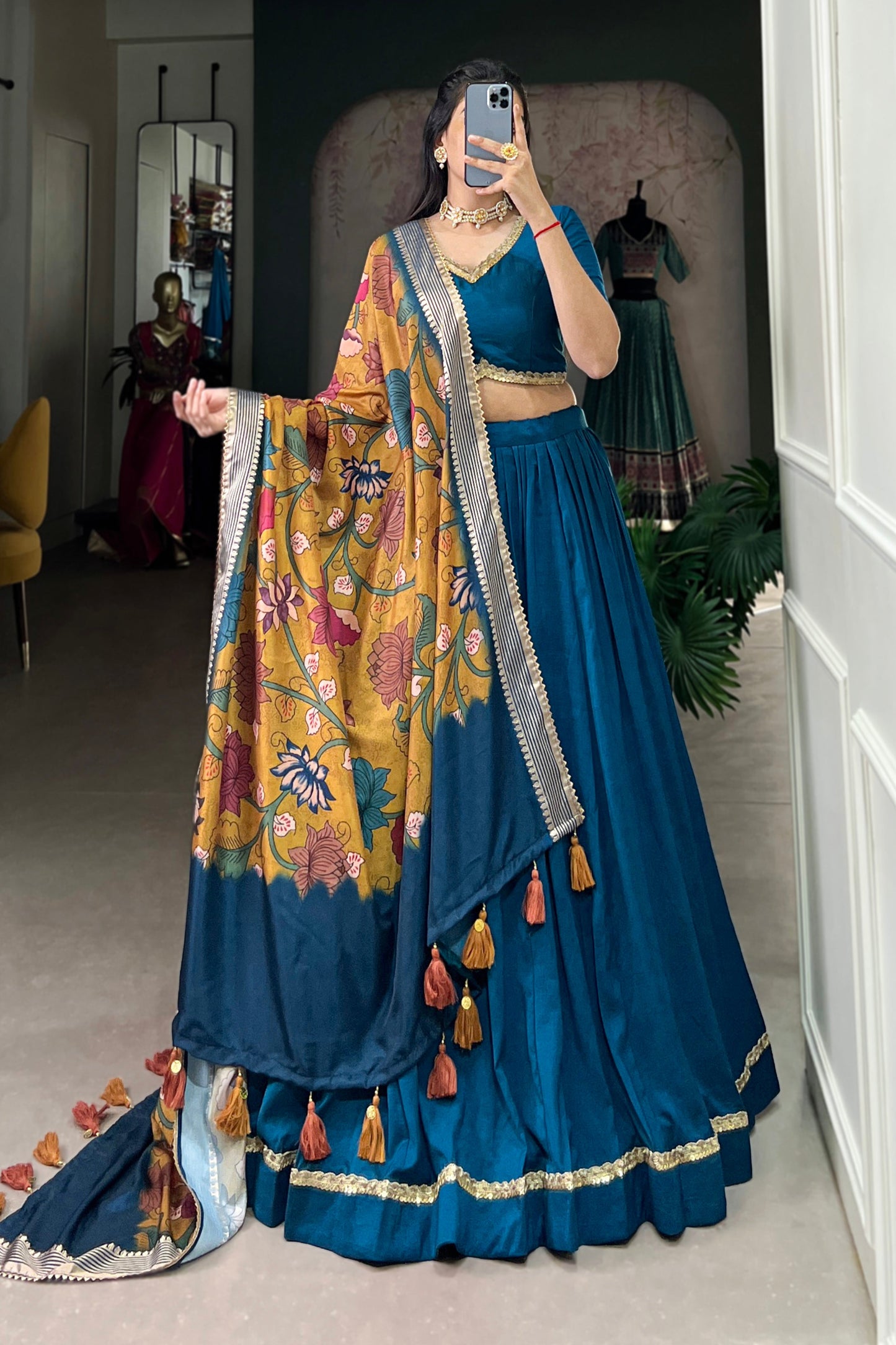 teal blue lehenga,plus size available,Comfort Fit,Premium Fabric,Express Delivery.