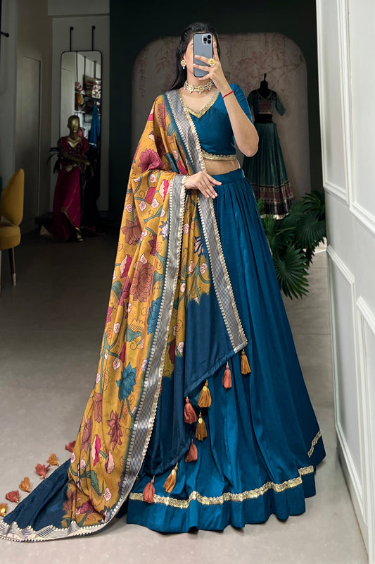 teal blue lehenga,plus size available,Comfort Fit,Premium Fabric,Express Delivery.
