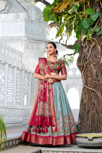 light green lehenga,plus size available,Comfort Fit,Premium Fabric,Express Delivery.