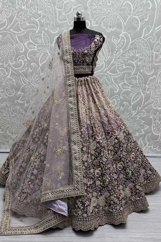 purple lehenga,plus size available,Comfort Fit,Premium Fabric,Express Delivery.