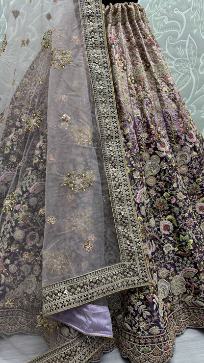 purple lehenga,plus size available,Comfort Fit,Premium Fabric,Express Delivery.