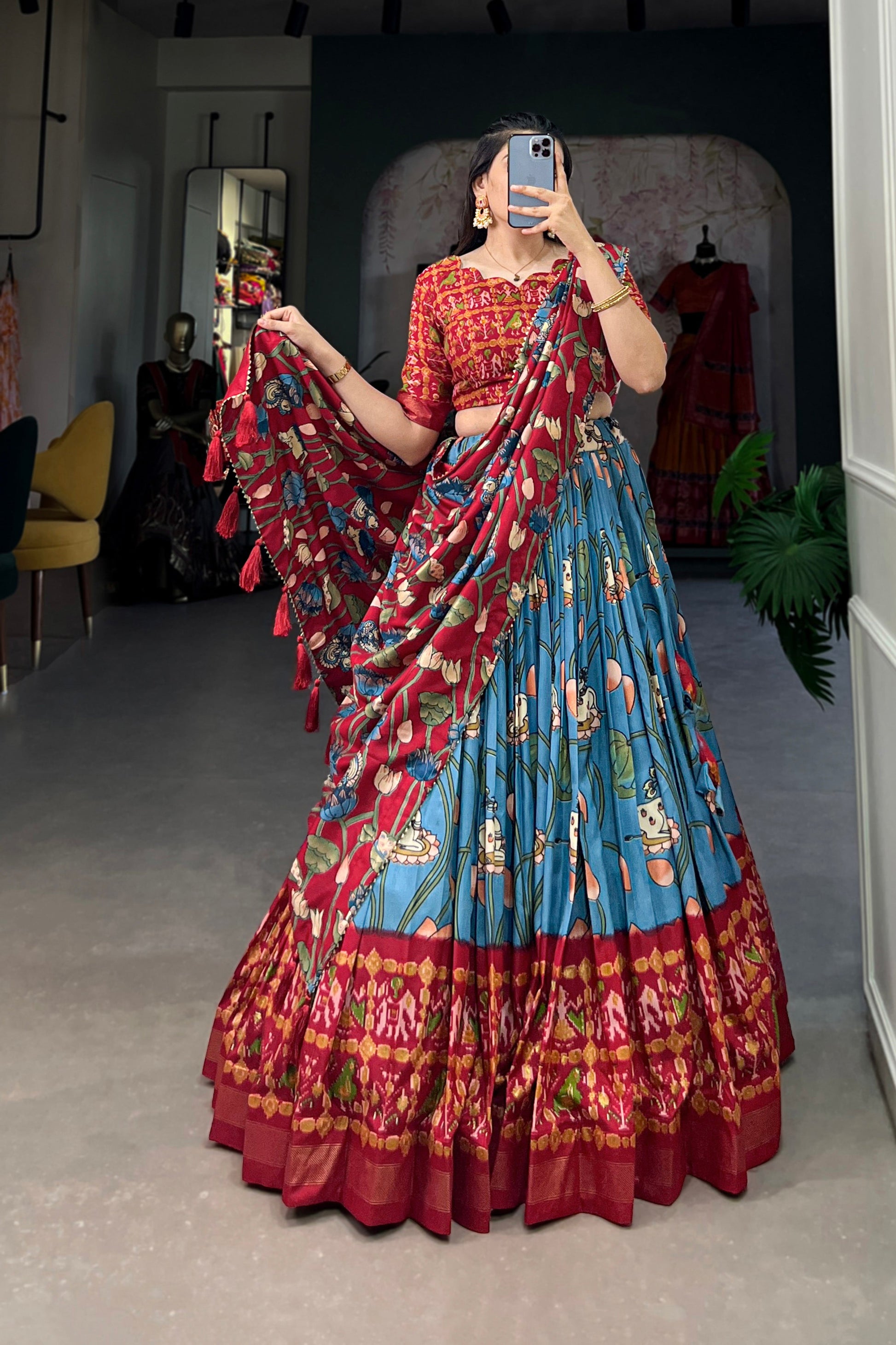 sky blue lehenga,plus size available,Comfort Fit,Premium Fabric,Express Delivery.