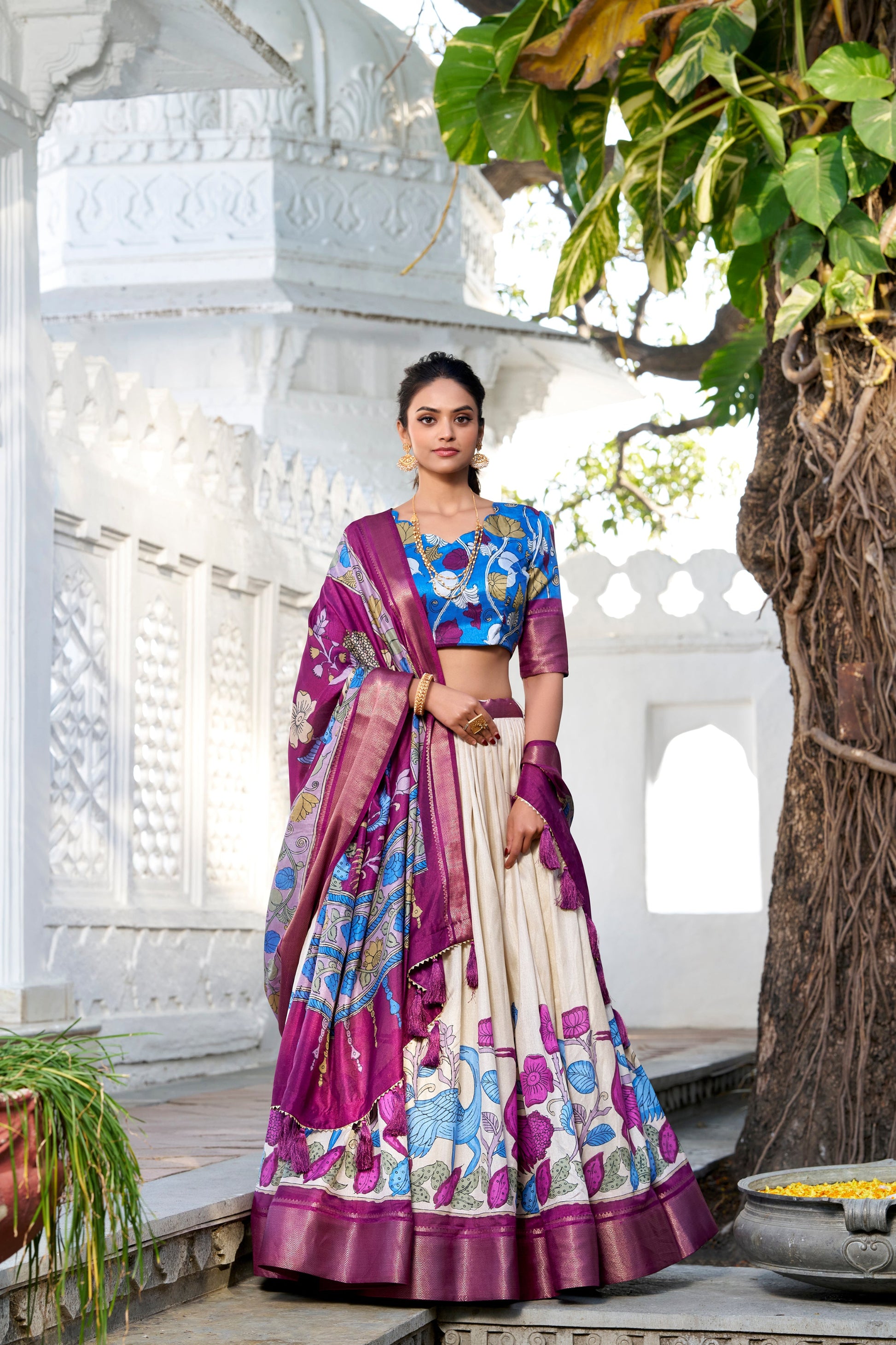 off white lehenga,plus size available,Comfort Fit,Premium Fabric,Express Delivery.