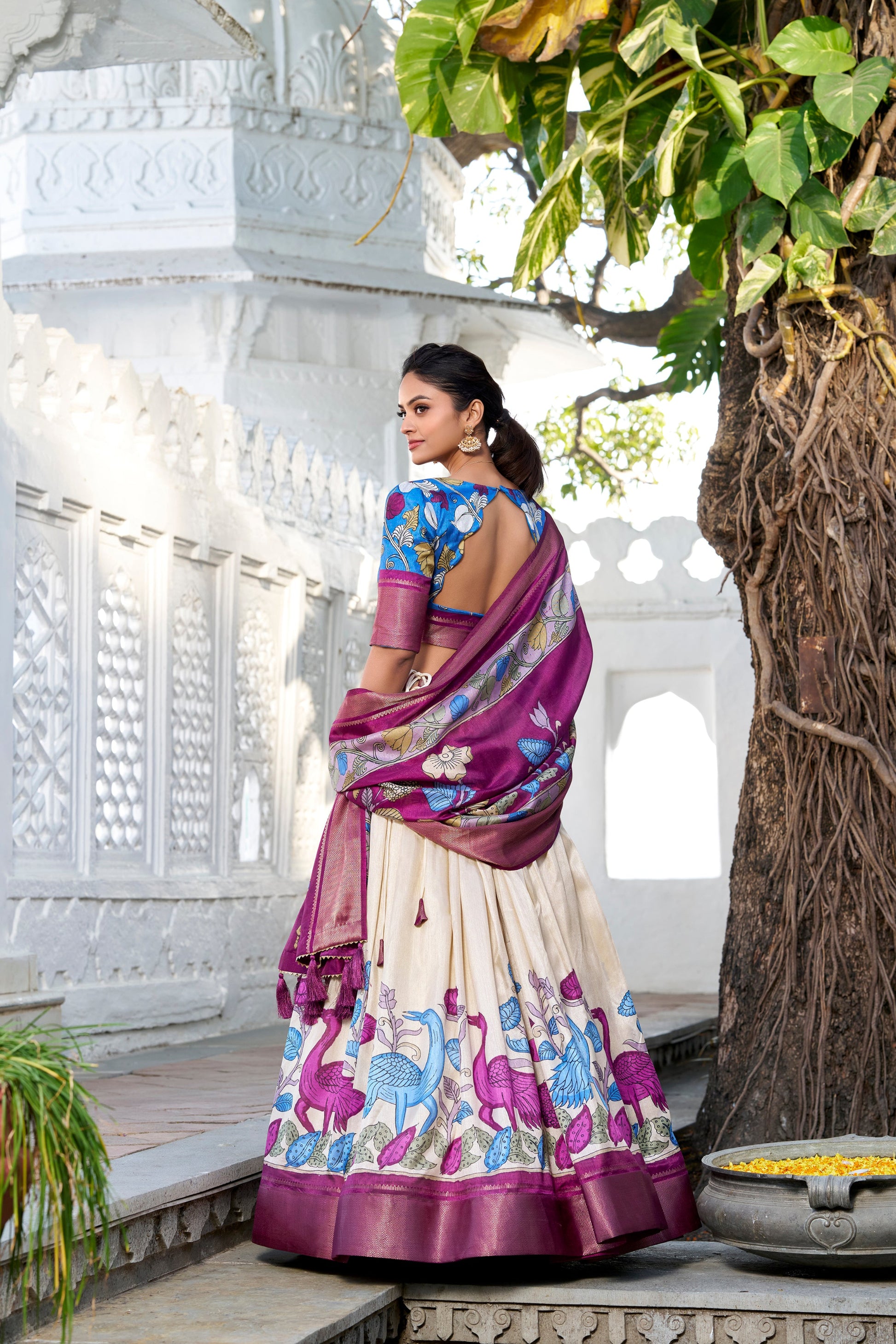 off white lehenga,plus size available,Comfort Fit,Premium Fabric,Express Delivery.
