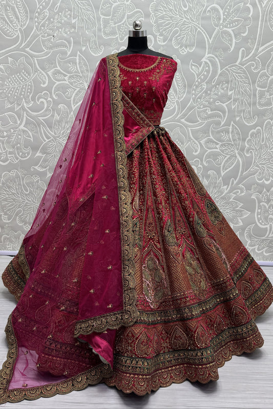 red lehenga,plus size available,Comfort Fit,Premium Fabric,Express Delivery.
