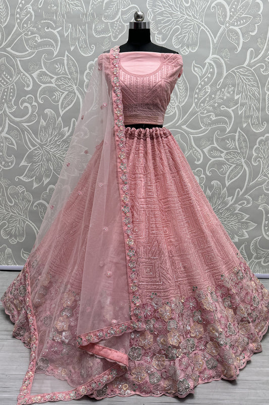 light pink ,lehenga,plus size available,Comfort Fit,Premium Fabric,Express Delivery.