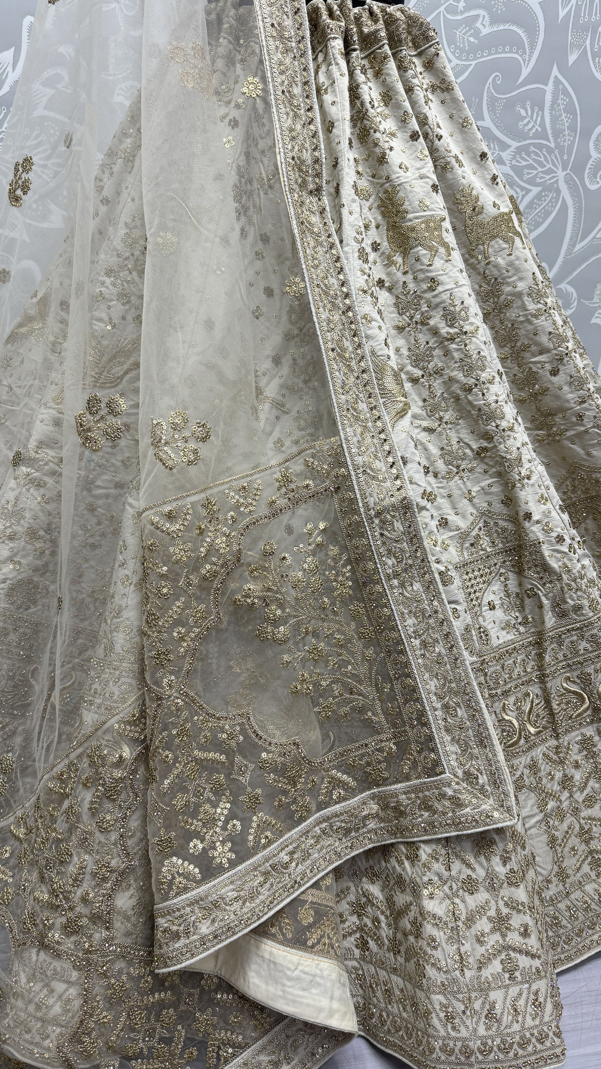 white lehenga,plus size available,Comfort Fit,Premium Fabric,Express Delivery.