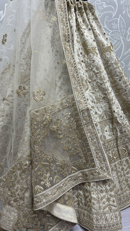 white lehenga,plus size available,Comfort Fit,Premium Fabric,Express Delivery.