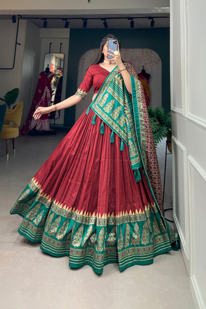 red lehenga,plus size available,Comfort Fit,Premium Fabric,Express Delivery.