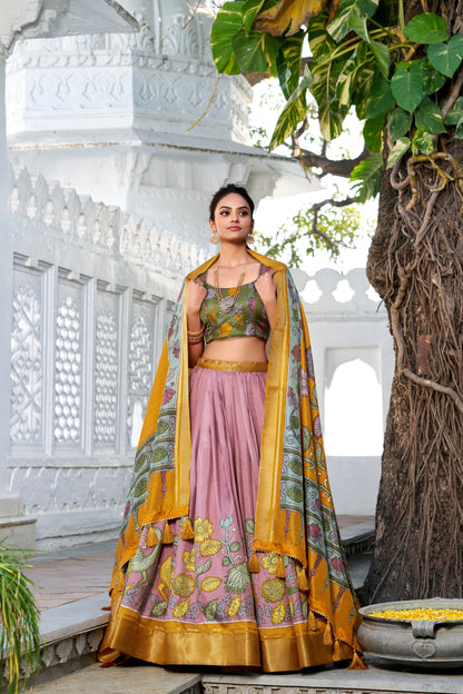 peach lehenga,plus size available,Comfort Fit,Premium Fabric,Express Delivery.