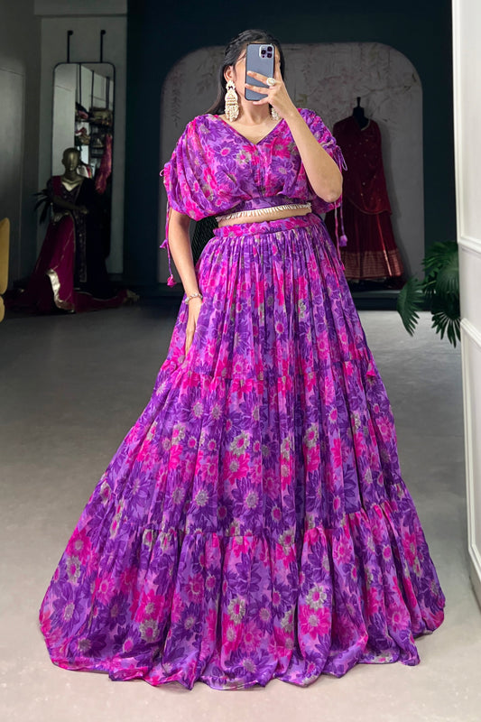 purple lehenga,plus size available,Comfort Fit,Premium Fabric,Express Delivery.