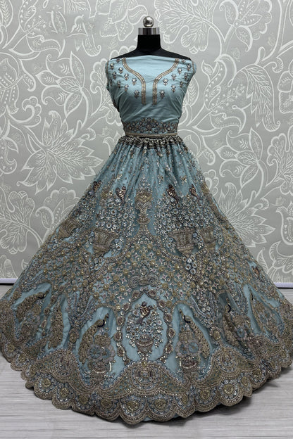 sky blue lehenga,plus size available,Comfort Fit,Premium Fabric,Express Delivery.