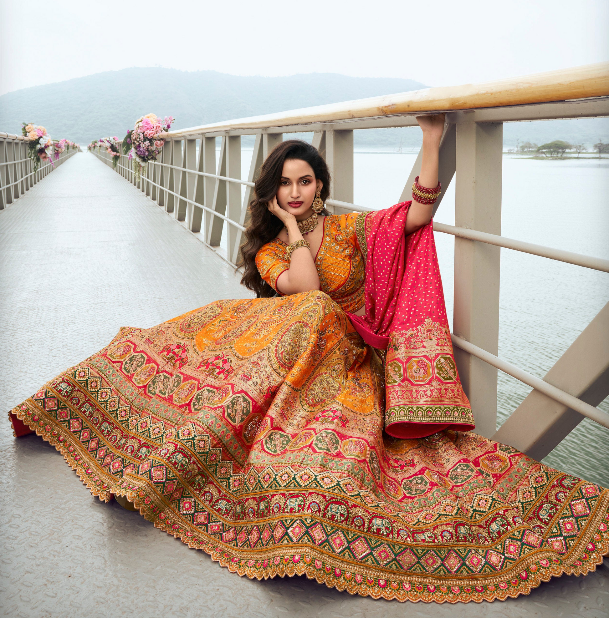 Indian suit for religious function with quick shipping
