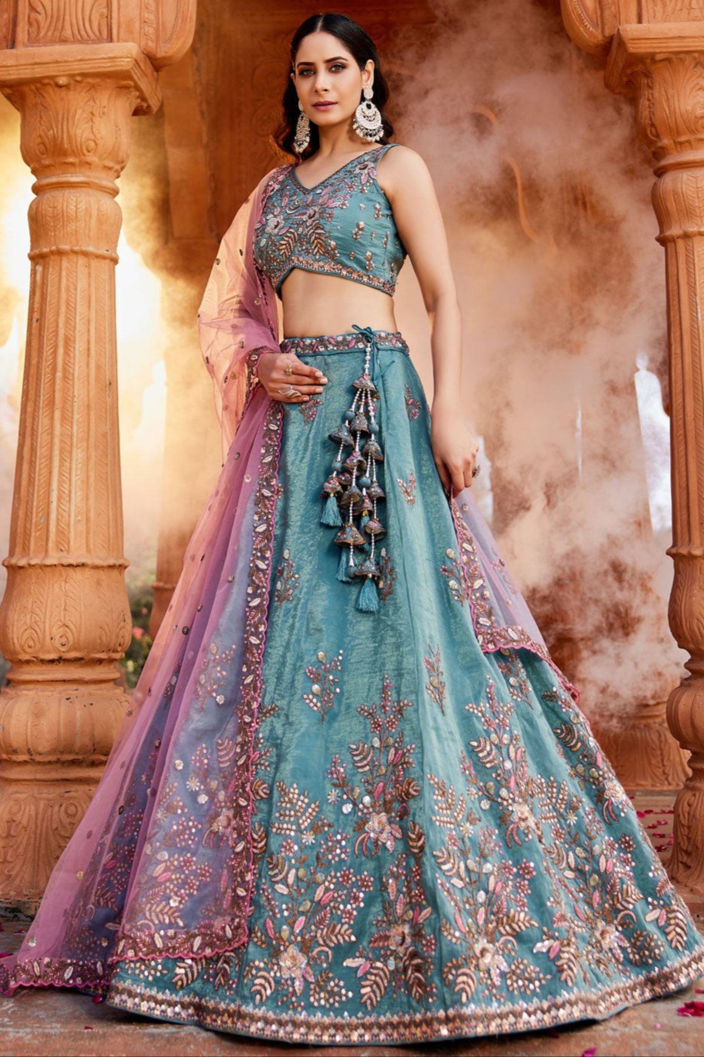 "Feel festive in lehengas made for Indian Americans."

