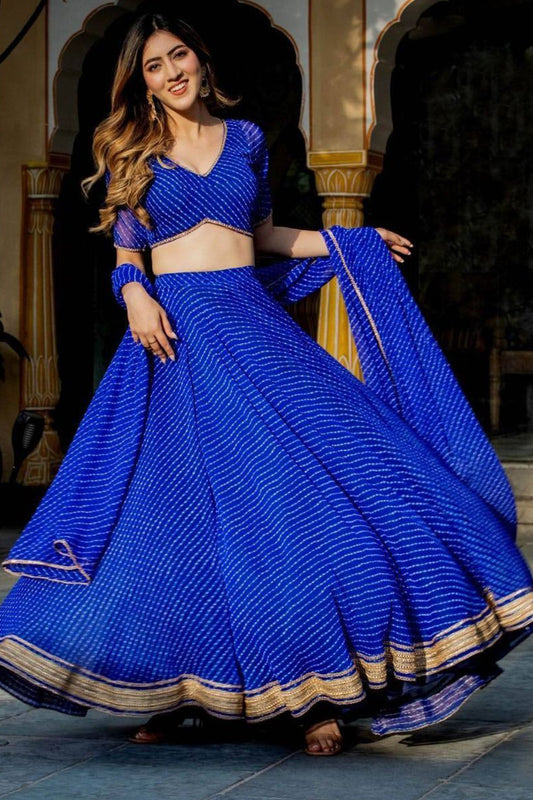 Silk Anarkali gown with gold print USA
