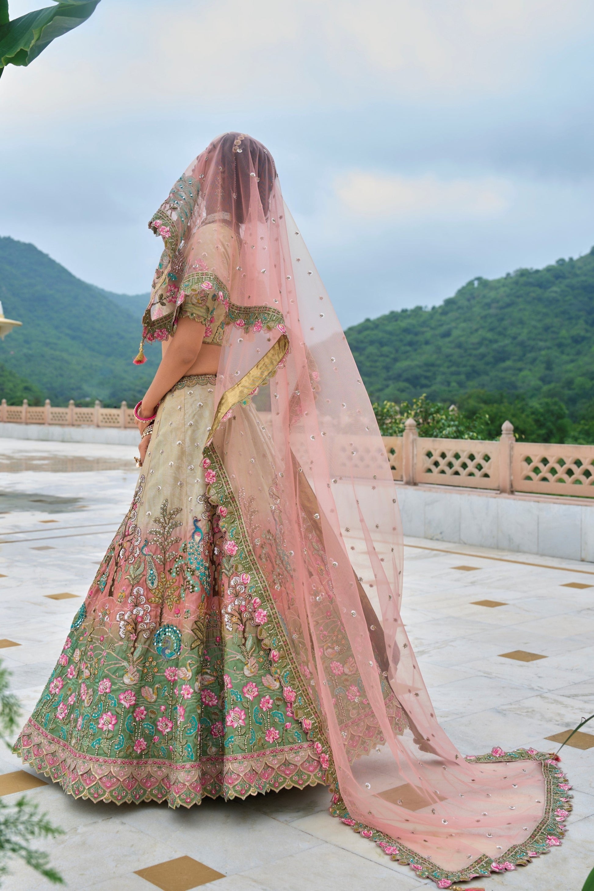 "Shop lehengas for festivals and weddings in America."
