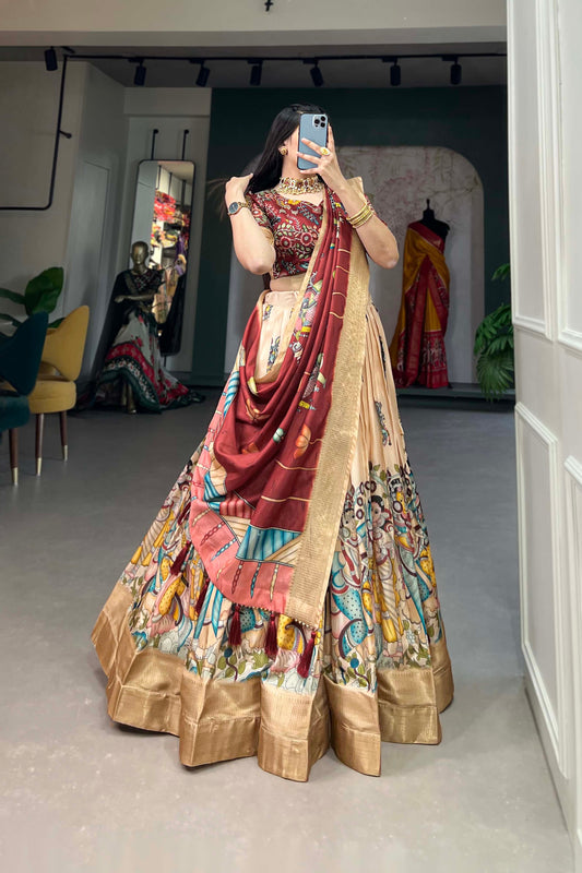 beige lehenga,plus size available,Comfort Fit,Premium Fabric,Express Delivery.