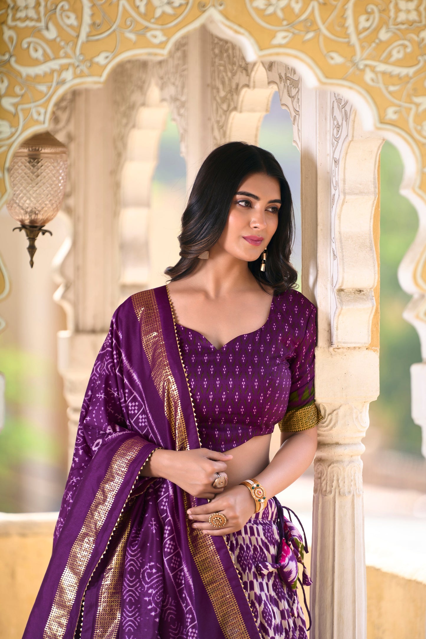 purple lehenga,plus size available,Comfort Fit,Premium Fabric,Express Delivery.