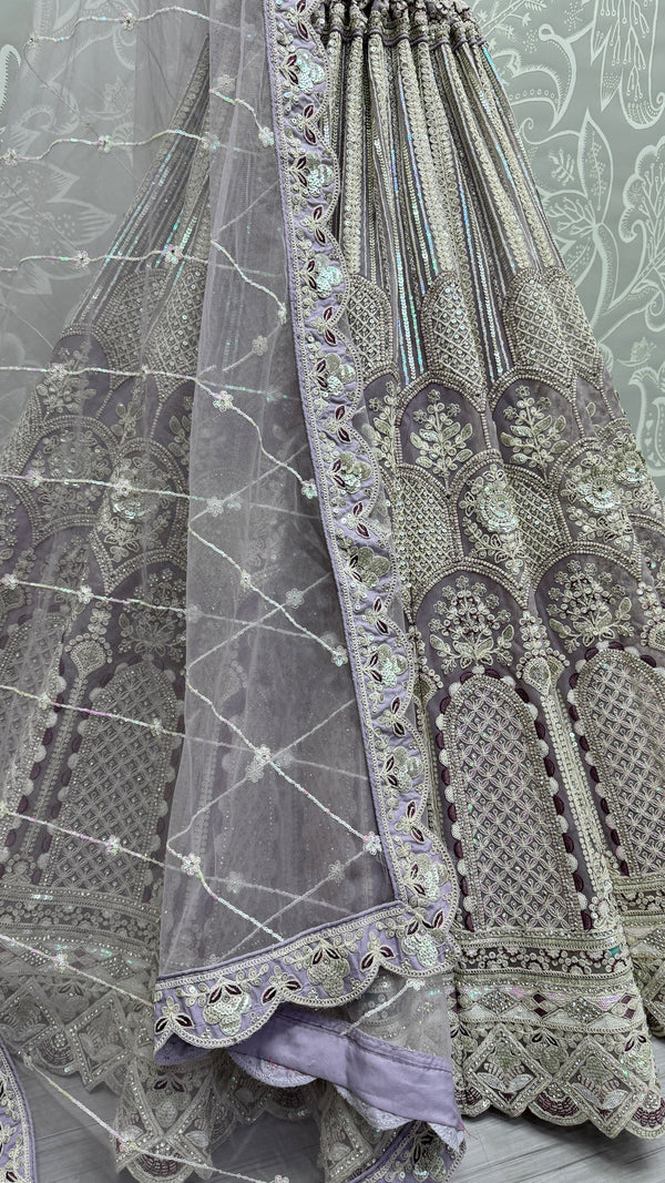 lavender lehenga,plus size available,Comfort Fit,Premium Fabric,Express Delivery.