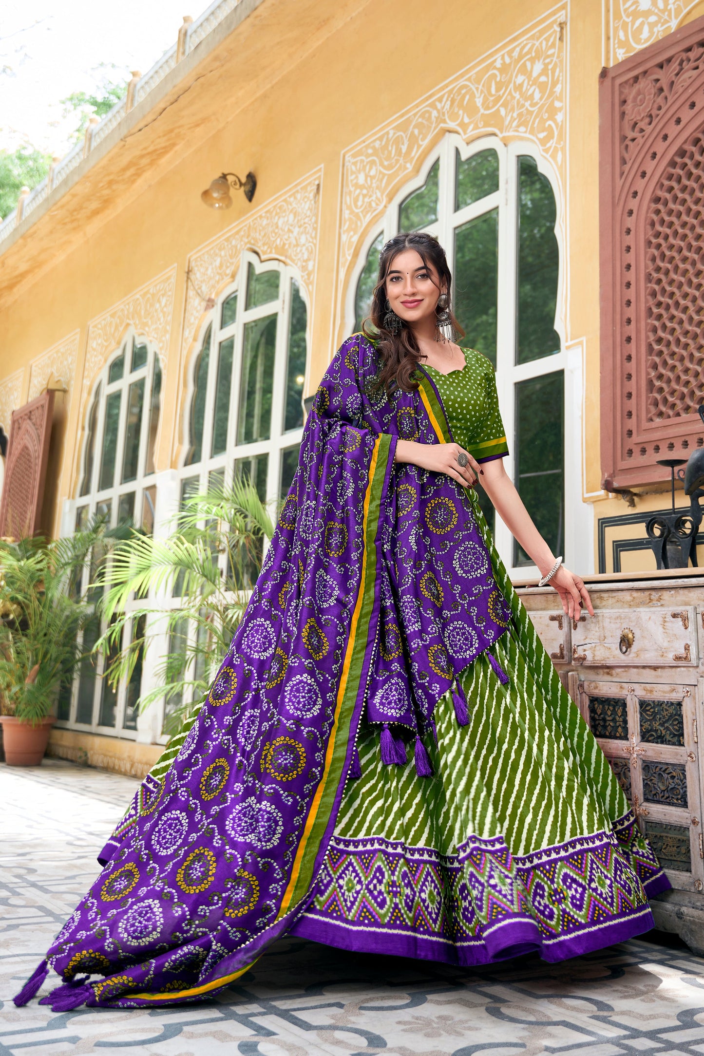 green lehenga,plus size available,Comfort Fit,Premium Fabric,Express Delivery.