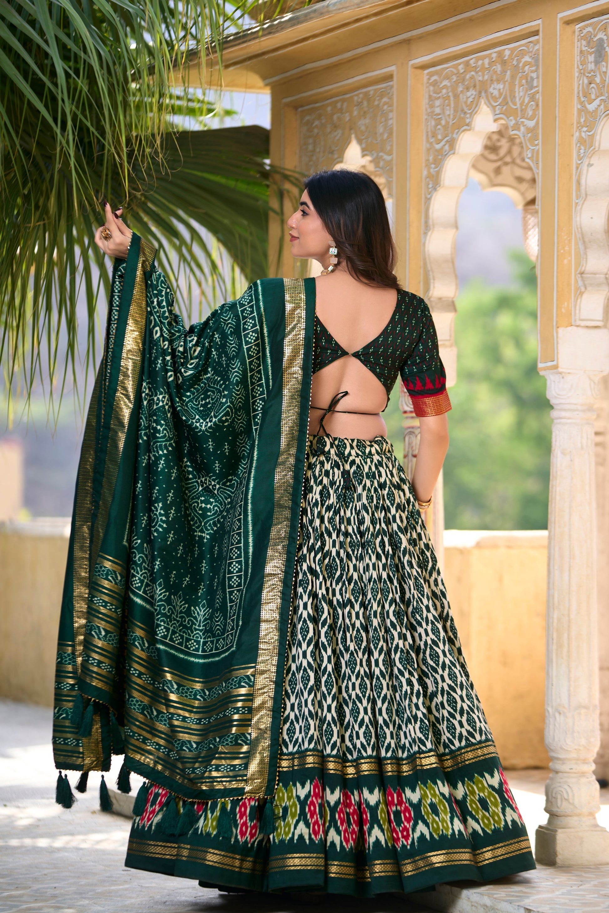 green lehenga,plus size available,Comfort Fit,Premium Fabric,Express Delivery.