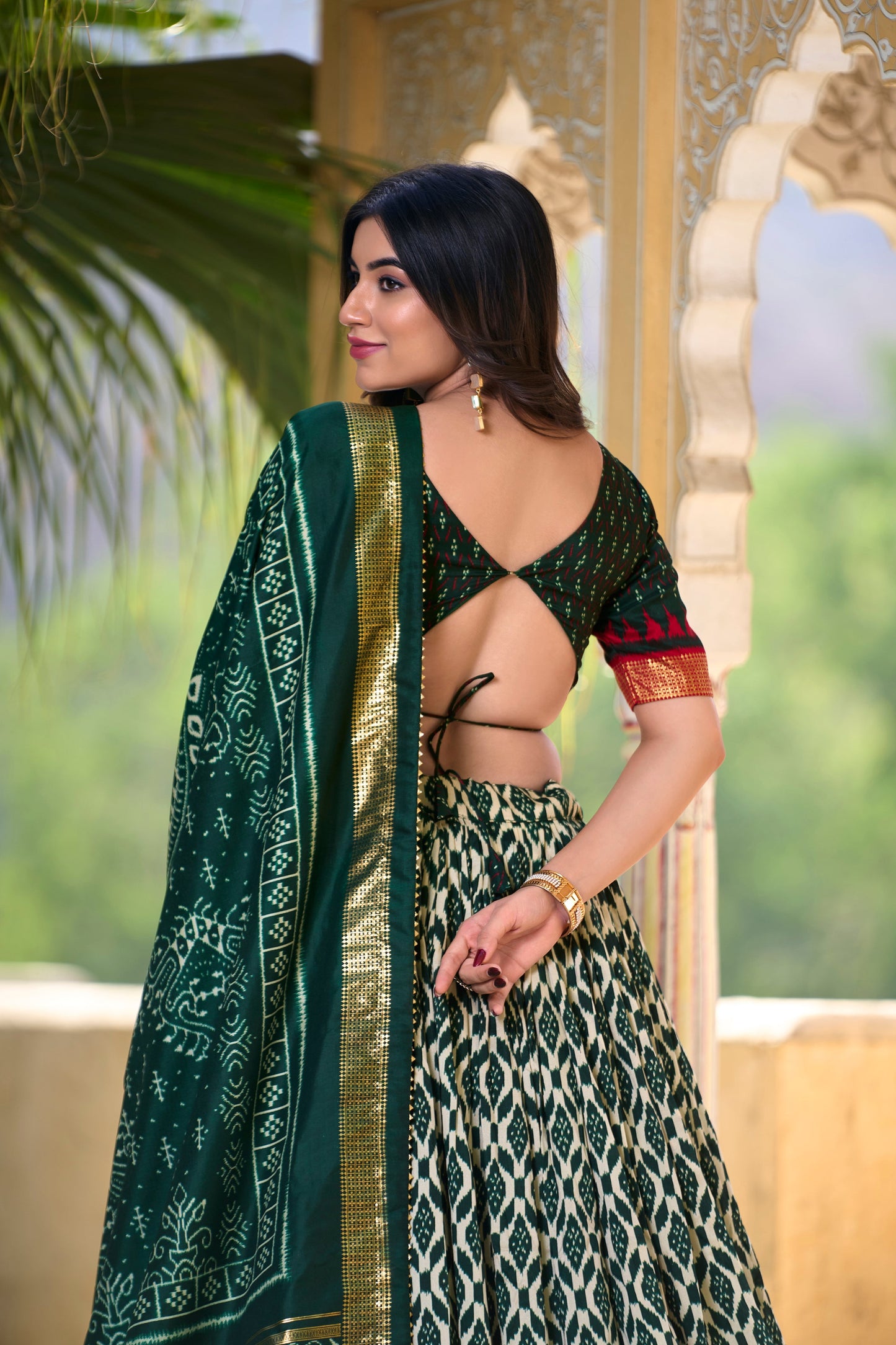 green lehenga,plus size available,Comfort Fit,Premium Fabric,Express Delivery.