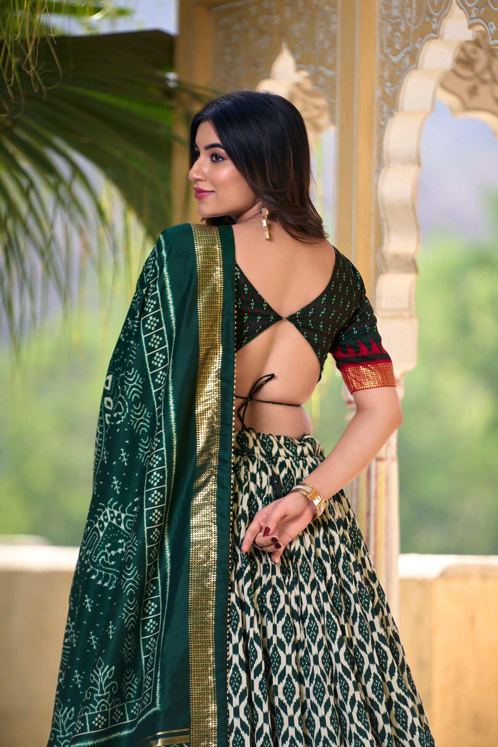 green lehenga,plus size available,Comfort Fit,Premium Fabric,Express Delivery.