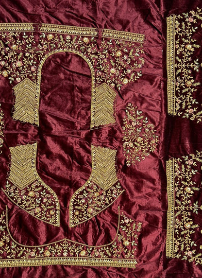 burgundy red Lehenga speaks tradition and bold beauty – perfect for weddings, bridal wear, and grand celebrations.