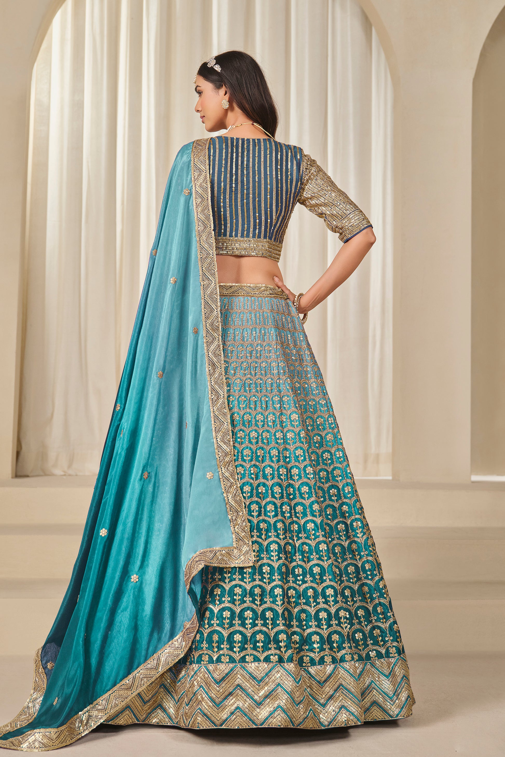 Special Occasion Wear Premium Chinon Silk Lehenga Choli With Dupatta
