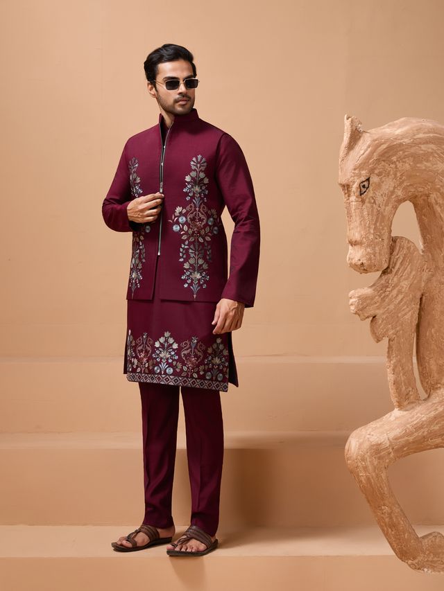 Pakistani Designer Printed Men's Kurta 