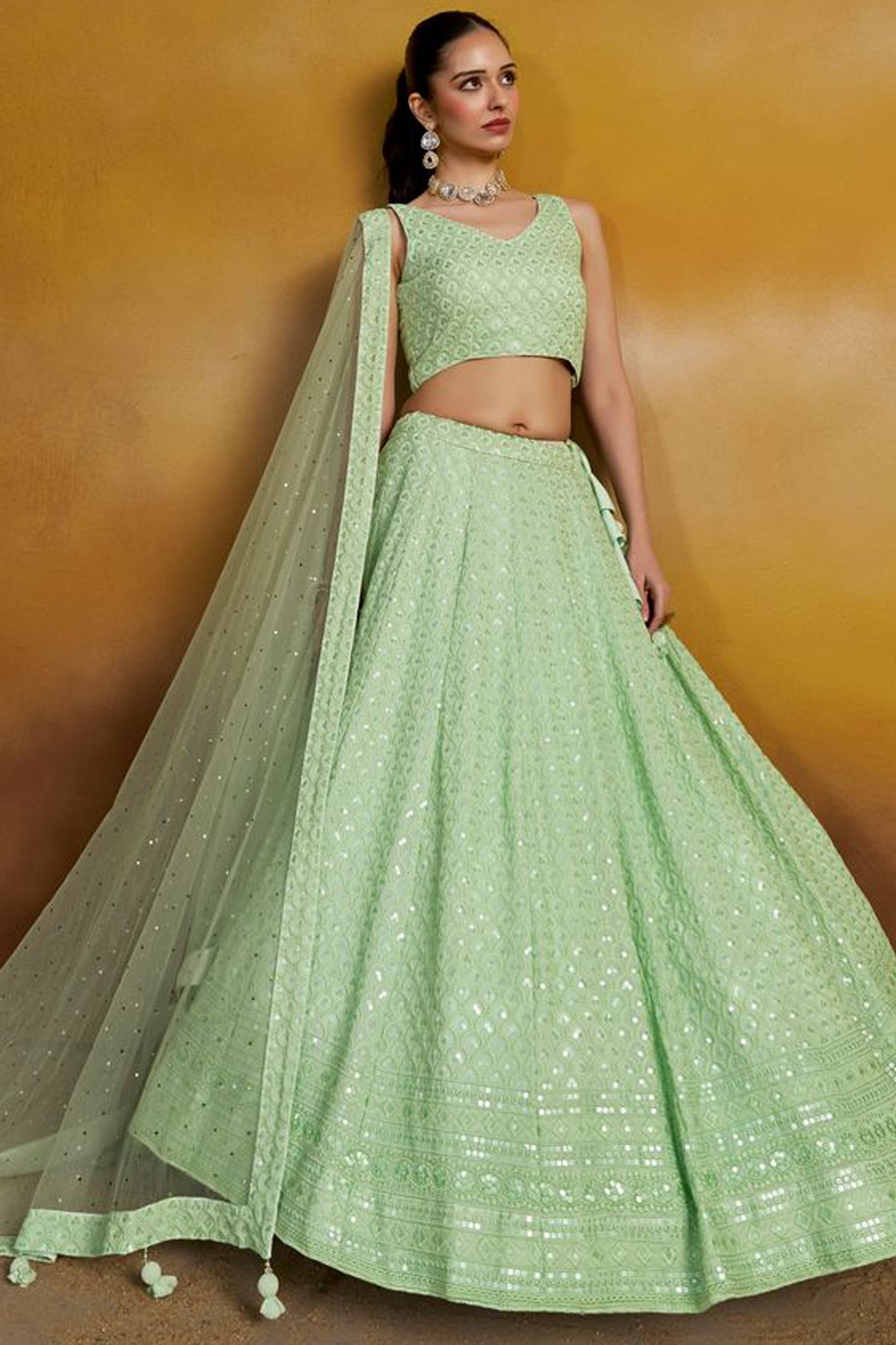 Designer Wedding Lehenga Choli With Intricate Embroidery And Dupatta - Pakistani Bridal Wear