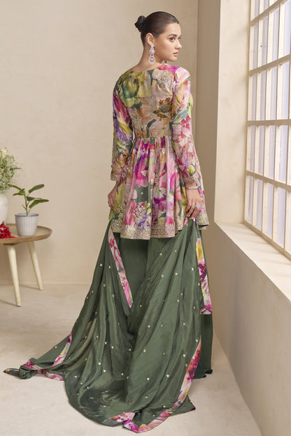 Traditional Designer Palazzo Suit With Beautiful Dupatta