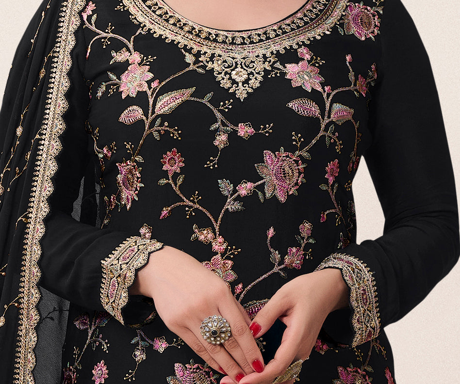 Pakistani Wedding Guest Dresses with Palazzo Style Suits