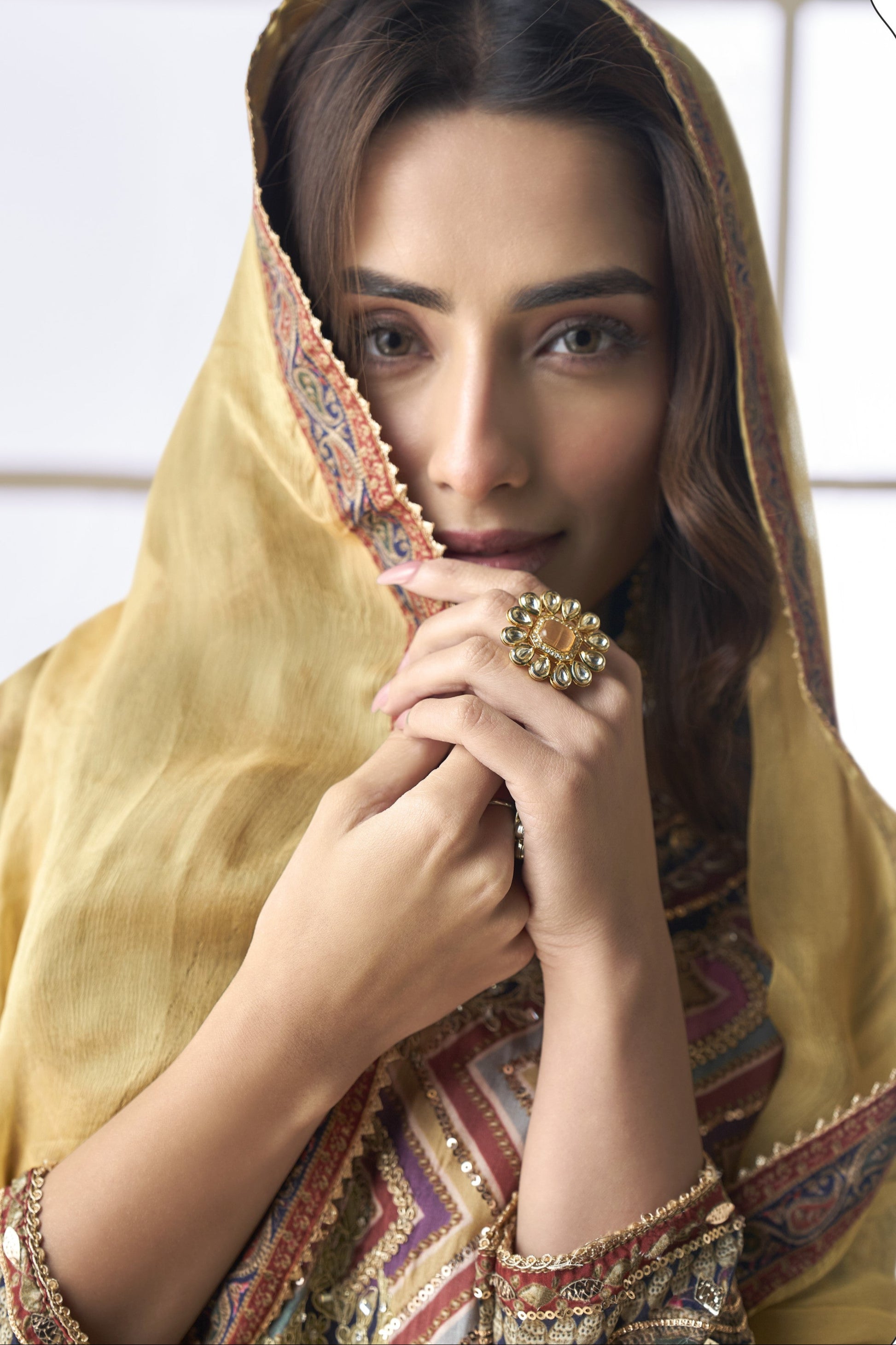 Light yellow color palazzo suit in viscose fabric with hand zari and embellished work, bringing a soft, radiant elegance to festive and special occasions.
